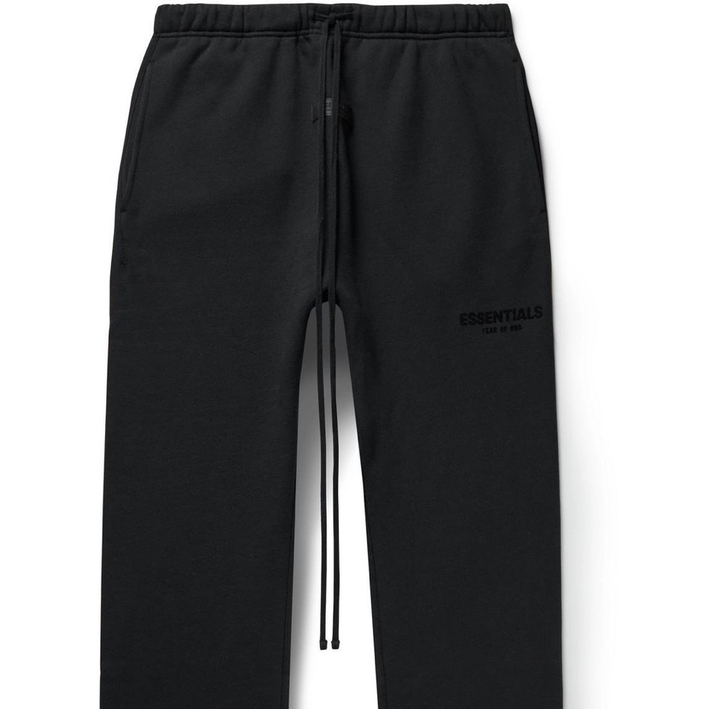 ESSENTIALS FEAR OF GOD BLACK STRAIGHT LEG SWEATS